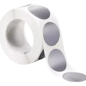 Pack 100 Etiquetas Adhesivas Redondas Para Raspar 2,5 Cm Plateado